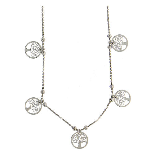 Naszyjnik z medalikami Drzewa Życia, srebro 925 3