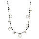 Necklace with hearts and black beads, 925 silver, 44 cm s3