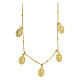 Golden necklace 925 silver medals 2 mm beads s3