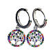 Tree of Life earrings, 925 silver and colourful zircons, 2.5 cm s3