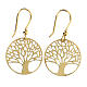 Golden Tree of Life earrings 2 cm in 925 silver s1