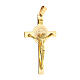 Cross pendant St. Benedict 14kt gold 8 gr 6x3.5 cm linear s2