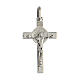 Crucifix St. Benedict in 925 silver rhodium plated 3x2 cm s1