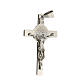 Kreuz aus rhodiniertem 925 Silber mit Sankt Benedikt, 4,5 x 2,5 cm s2