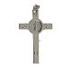 Kreuz aus rhodiniertem 925 Silber mit Sankt Benedikt, 4,5 x 2,5 cm s3