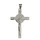 St Benedict cross pendant in 925 silver rhodium plated 6x2.5 cm s1