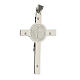 St Benedict cross pendant in 925 silver rhodium plated 6x2.5 cm s3