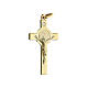Saint Benedict crucifix pendant in 14 kt gold 3.64 gr and diamond 3 x 1.8 cm s2