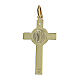 Saint Benedict crucifix pendant in 14 kt gold 3.64 gr and diamond 3 x 1.8 cm s3