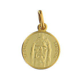 Sancta Sindon pendant, IHS, 14K gold, 2.03 g, 1.5x1.2 cm