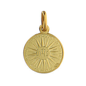 Sancta Sindon pendant, IHS, 14K gold, 2.03 g, 1.5x1.2 cm