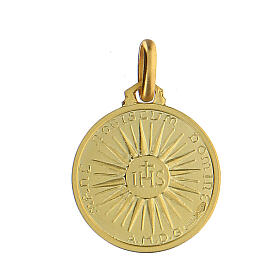Sancta Sindon medal, IHS, 14K gold, 3.78 g, 2x1.6 cm