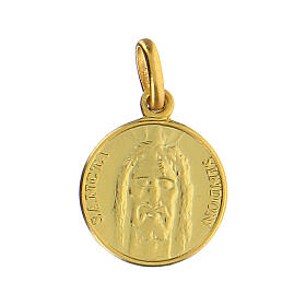 Holy Face medal, IHS, 18K yellow gold, 2.44 g, 1.5x1.2 cm