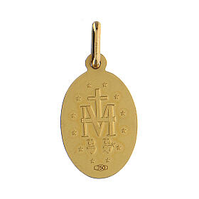 Pingente ouro amarelo 18K Medalha Milagrosa 2x1,2 cm 2,22 g