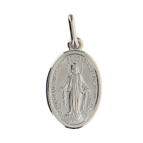 Wisiorek złoto białe 18k, 2,35 g, Cudowna Madonna, 2x1,2 cm 1