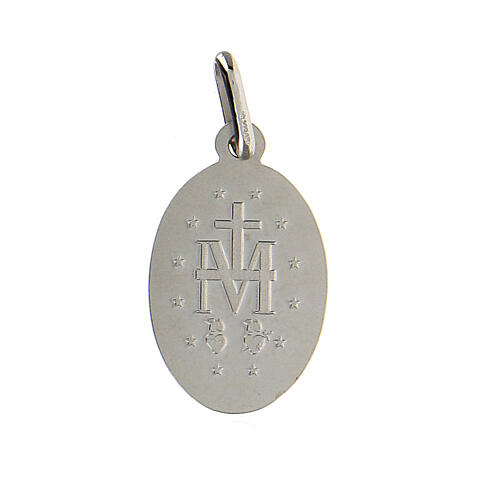 Wisiorek złoto białe 18k, 2,35 g, Cudowna Madonna, 2x1,2 cm 2