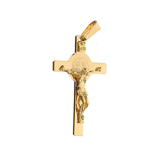 Krucyfiks Święty Benedykt złoto 18k 5,6 g 4,5x2,5 cm 2