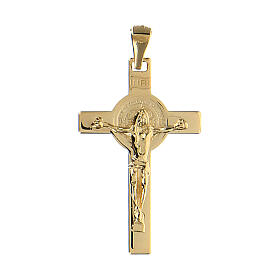 Kreuz von Sankt Benedikt aus 18 Karat Gold (3,2 g), 3,5 x 2 cm