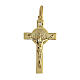 Cruz San Benito oro 14 k 5,5 gr y diamante 4,5x2,5 cm s1