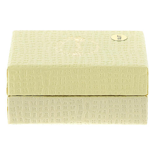 Croce San Benedetto oro 14kt 5,5 gr e diamante 4,5x2,5 cm 5