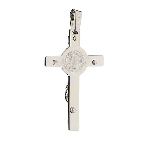 Kreuz-Anhänger von Sankt Benedikt aus 18 Karat Weißgold (5,4 g), 4,5 x 2,5 cm 3