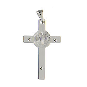 Saint Benedict cross pendant, 18K white gold, 3.17 g, 3.5x2 cm