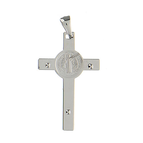 Saint Benedict cross pendant, 18K white gold, 3.17 g, 3.5x2 cm 2