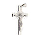 Pendentif croix Saint Benoît or blanc 18K 3,5x2 cm 3,17 g s3
