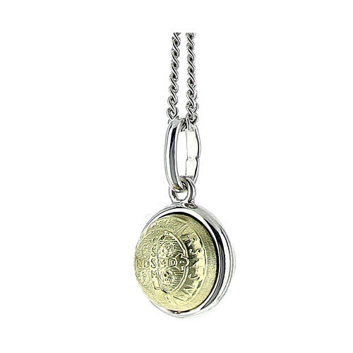 Saint Benedict pendant in 18k gold 925 silver 4 cm 2.8 g 4