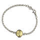 Bracelet with Saint Benedict medal, 18K gold and 925 silver s1