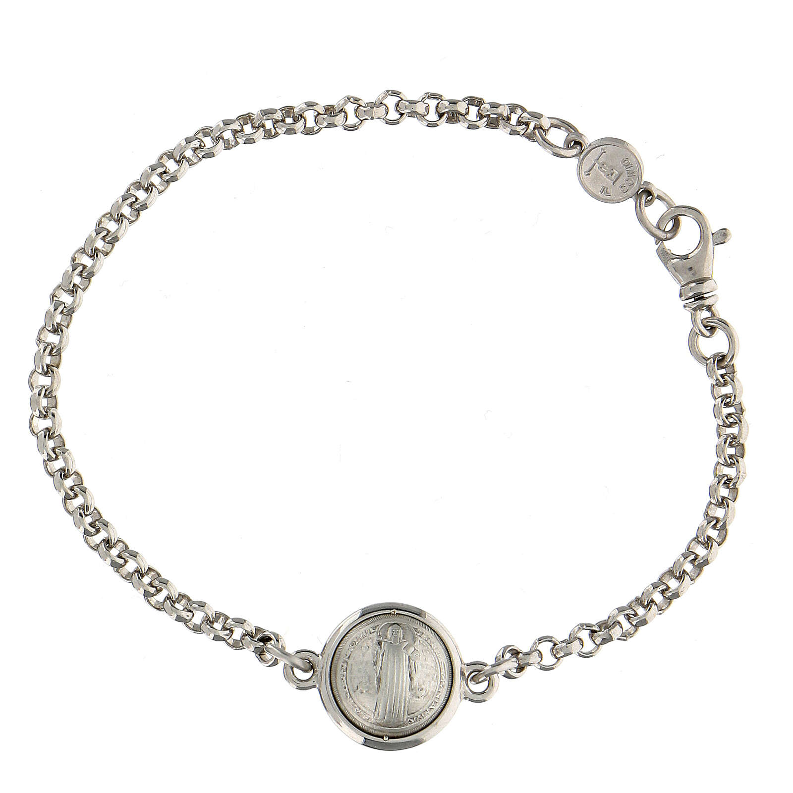 Bracelet with Saint Benedict medal, 925 silver online sales on