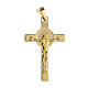 Schlichtes Kreuz von Sankt Benedikt aus 14 Karat Gold (2,7 g), 3,5 x 2 cm s1
