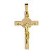 Pendente croce San Benedetto oro 14kt 4,7 gr 4,5x2,5 cm s1