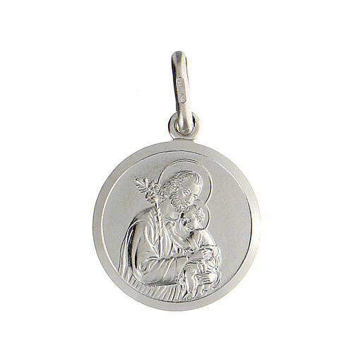 Medalik Święty Józef, srebro 925 rodowane, średnica 1,2 cm 1
