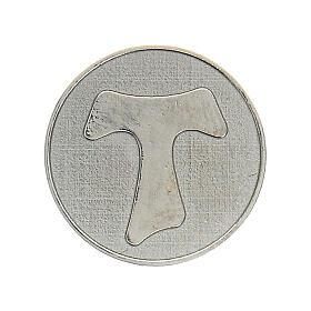 Broche argent 925 rhodié avec tau