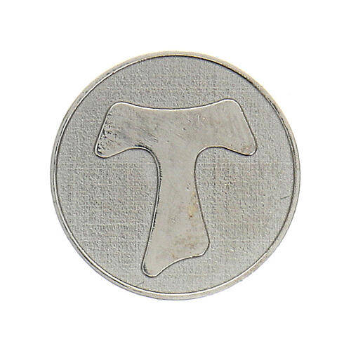 Broche argent 925 rhodié avec tau 1