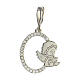 Pendant with an angel, rhodium-plated 925 silver s1