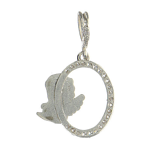 Pendentif en argent 925 rhodié ange 3