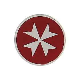 925 silver Malta cross lapel pin