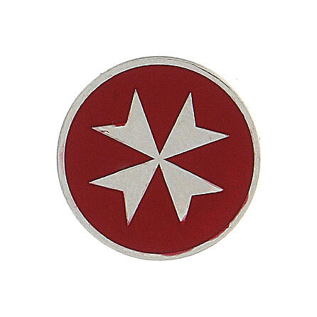 925 silver Malta cross lapel pin 1