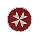 925 silver Malta cross lapel pin s1