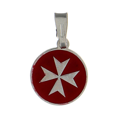 Médaille argent 925 croix de Malte 1 cm diamètre 1