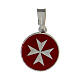 925 silver pendant cross of Malta diameter 1 cm s1