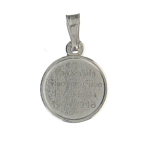 Giacomo Filon Medaille aus rhodiniertem Silber 925 3