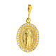 Medaille aus goldfarbigem Silber 925 mit Darstellung der wundertätigen Madonna s1