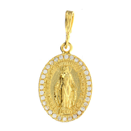 925 gilded silver medallion Miraculous Mary 1