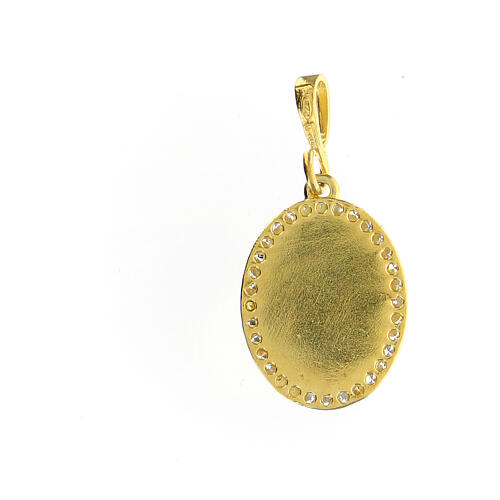 Médaille argent 925 doré Notre-Dame de Lourdes 3