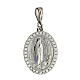 Medal of Our Lady of Lourdes, rhodium-plated 925 silver s1
