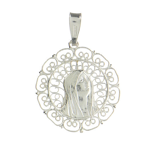 Medalik Madonna, srebro 925 dek. filigran 1