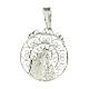 Medaglia argento 925 filigrana Madonna con bambino s1